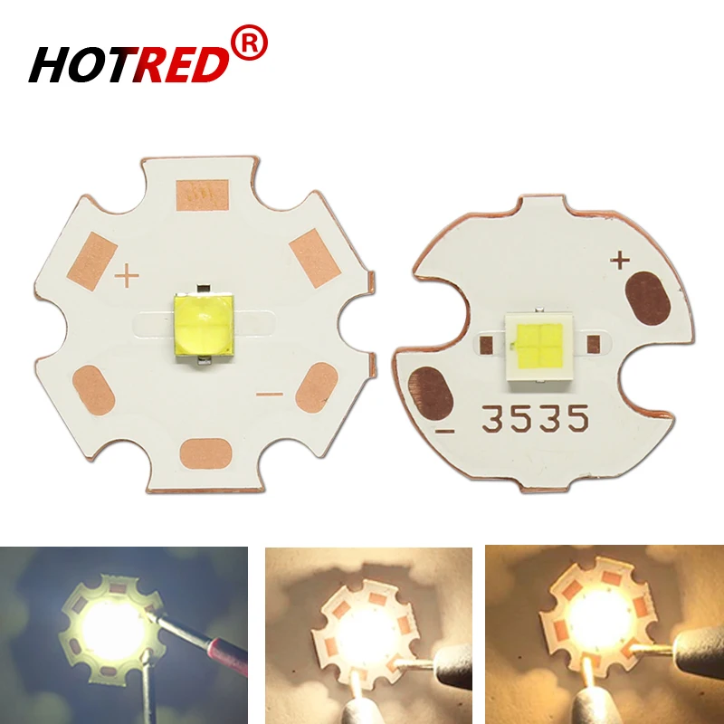 LED 12V Oryginalna żarówka XHP35.2 HD HI Cold White 1A 6500K CRI80SMD do latarki Część DIY Światło punktowe z aluminium DTP Miedź