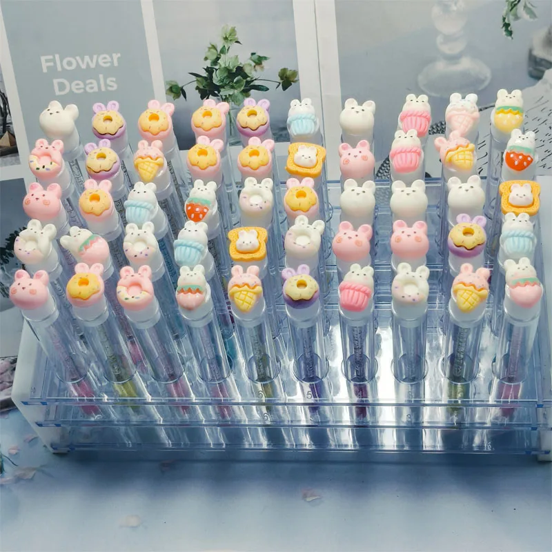 50Pcs Cartoon Rabbit  Eyelash Brush Dust proof Crystal Eyelash Brush Portable Eyelash Mascara eyelash Extension tool