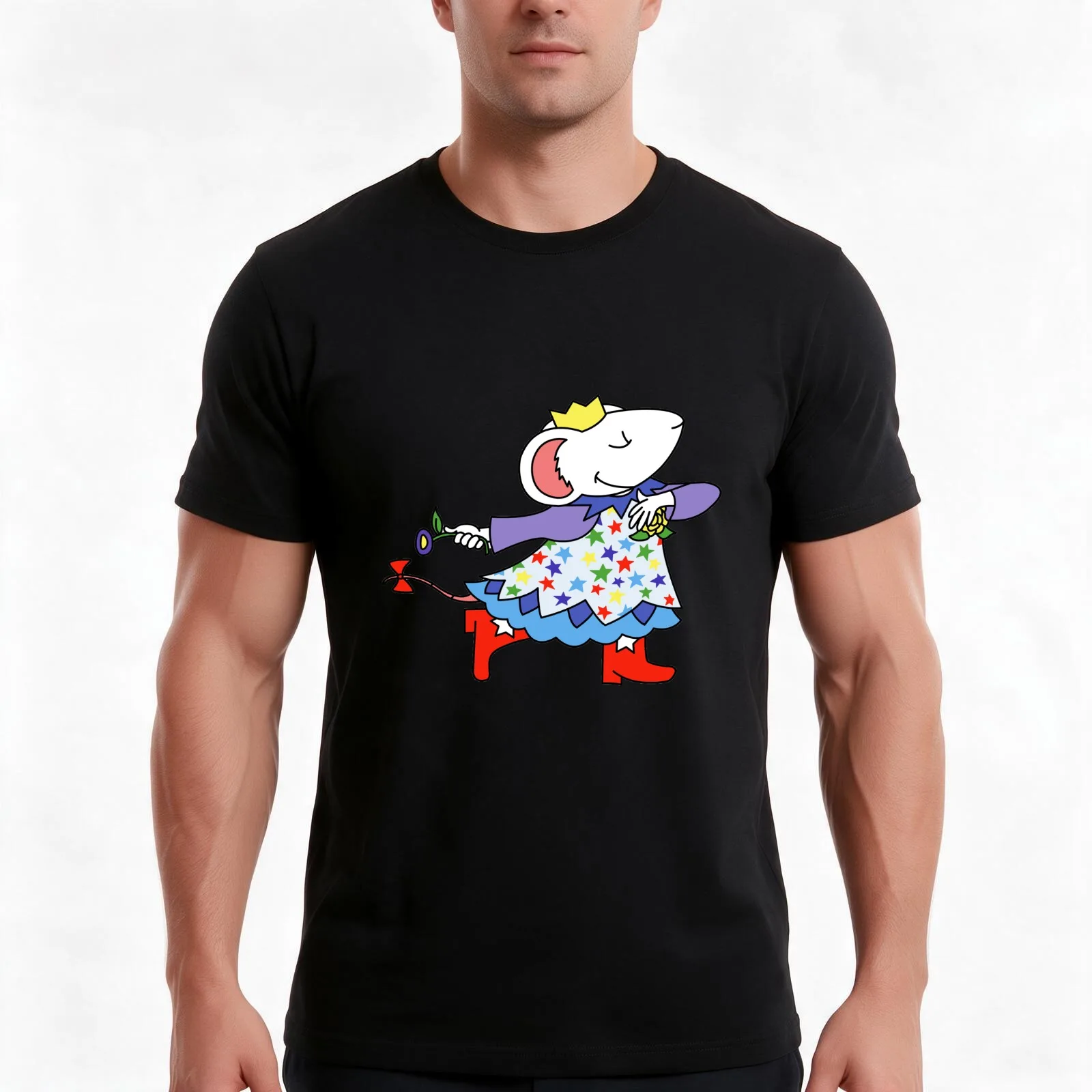 Lilly the Mouse Kevin Henkes T-Shirt, Summer Casual Cotton Tee, Oversized Streetwear Tops, Vintage Graphic Print, 100% Cotton