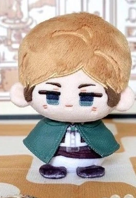 12cm vendedores quentes erwin smith bonito algodão plushies anime pelúcia figura pingente mochila chaveiro coleção presentes de natal