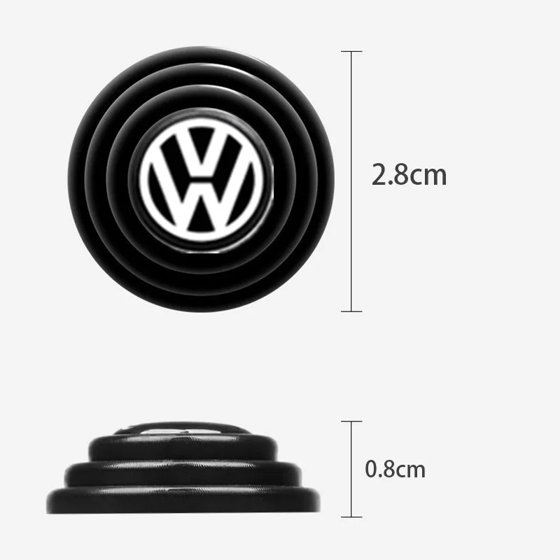 Car Silicone Door Shock Stickers Absorber Soundproof Buffer Pier For VW Volkswagen Golf Polo Passat Tiguan Touran Jetta