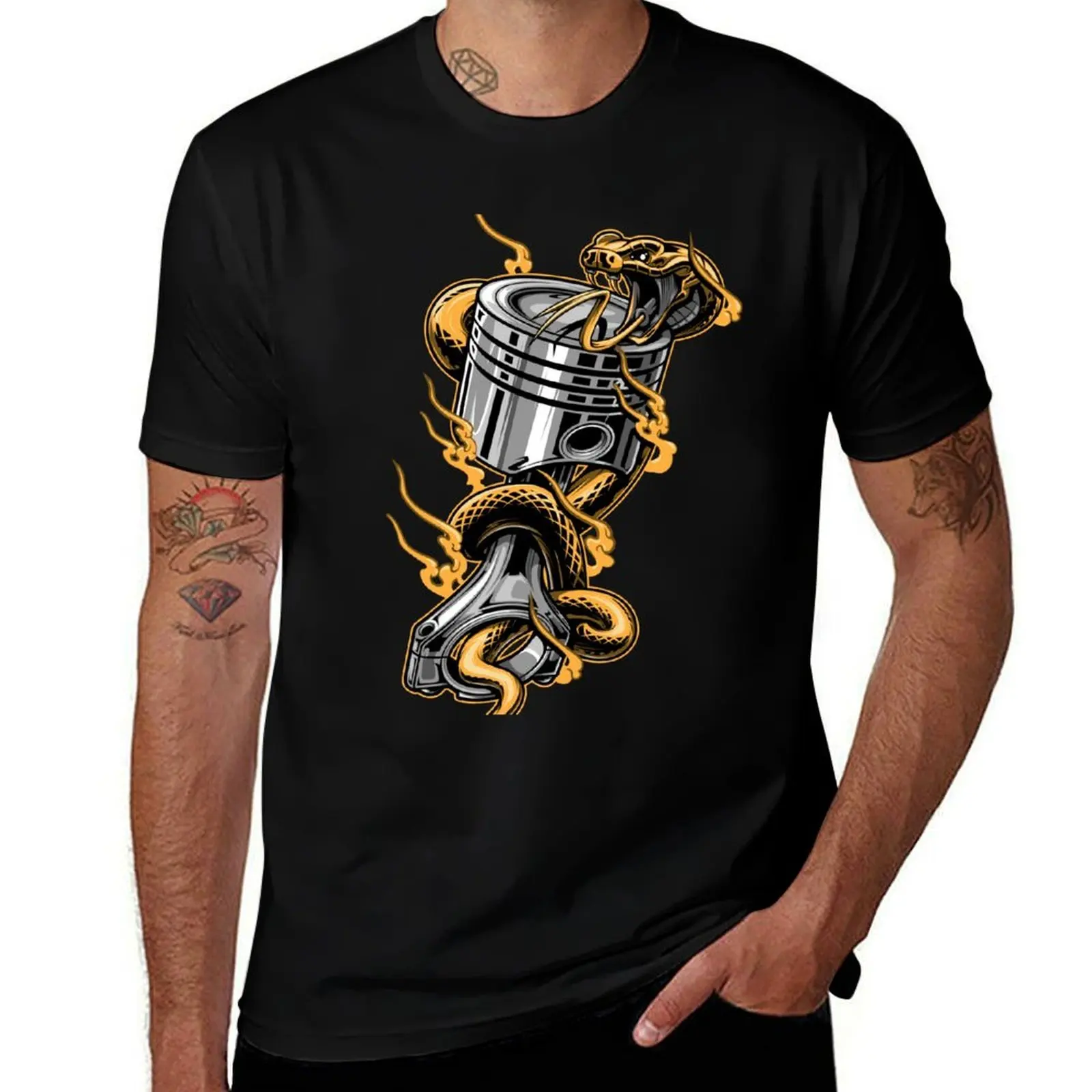 Car Engine Piston - Great Gift for Mechanic T-Shirt t shirts for man cotton funny T-Shirt