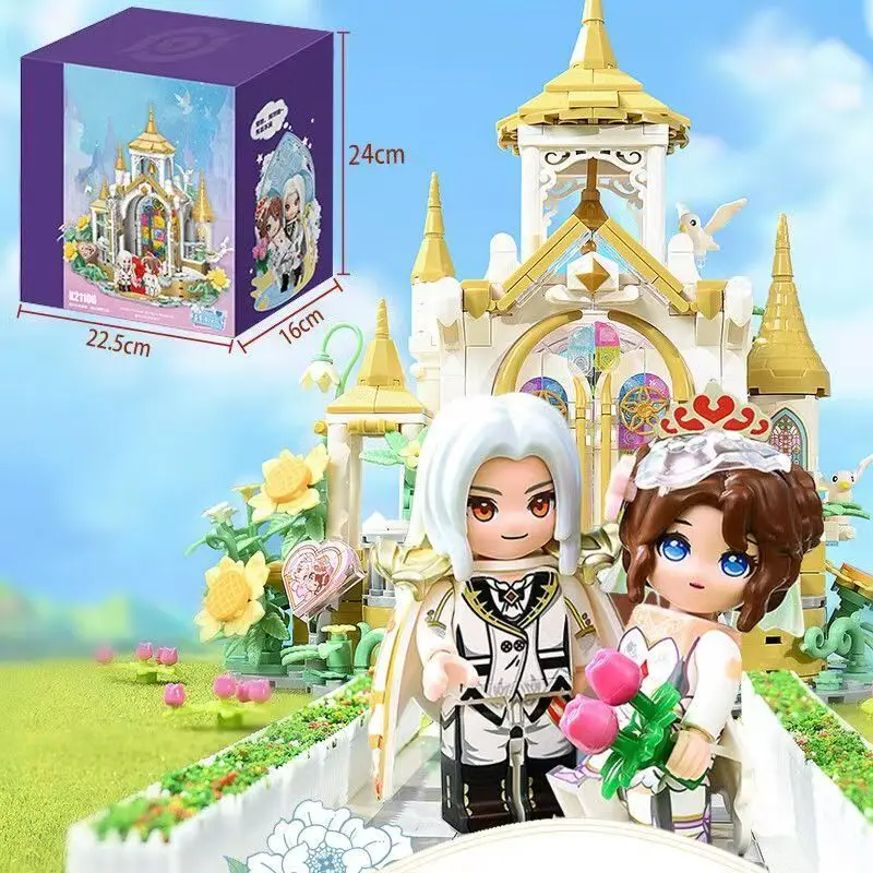 Keeppley Honor of Kings scene Love of My Life Pure White Wedding Dress DIY Model Assembled Block BrickPuzzle Toys ornament Gifts