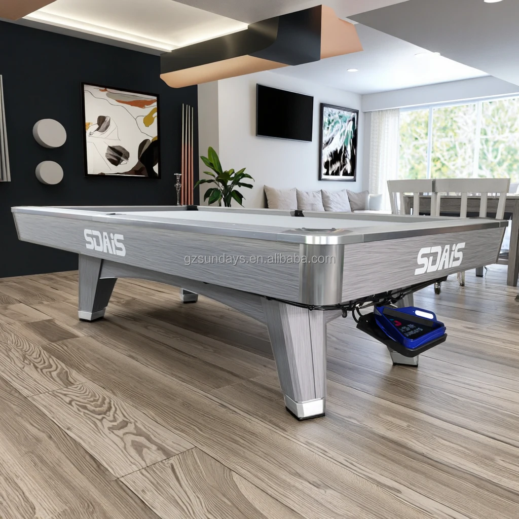 

Modern 9 Ball Home Pool Table with 3pcs 2.5CM Stone High-Speed Felt Durable 9FT Billiard Table