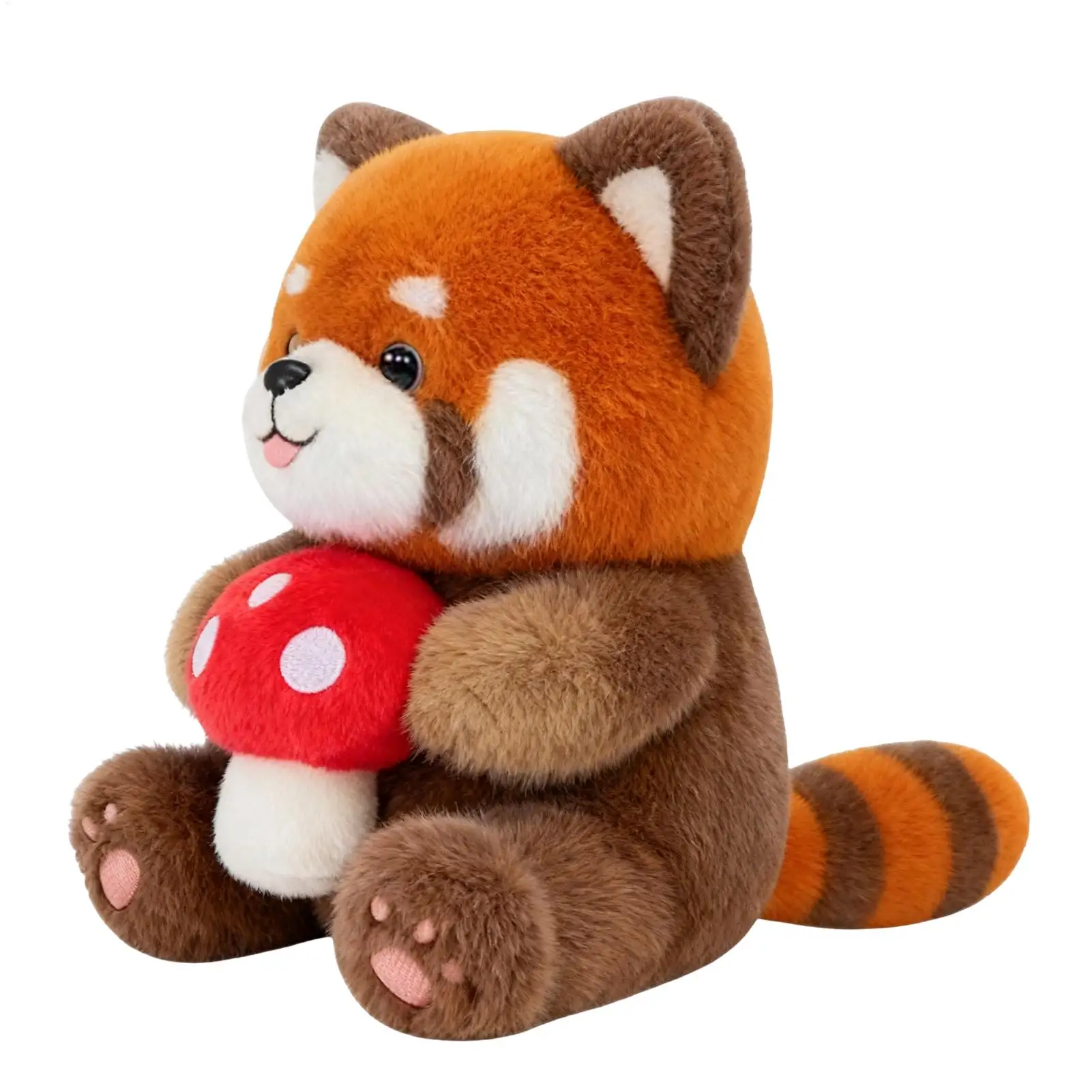 30 cm rotes Panda-Plüschtier, Stofftierpuppe, kuschelig, weich, kuschelig, Dekor für Jungen, Mädchen, Teenager, Erwachsene, Familie, Zuhause, Weihnachtsgeschenk