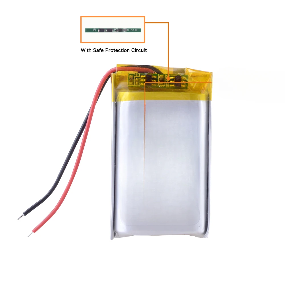 8-20pcs 3.7V 1300mAH 102540 Polymer lithium ion / Li-ion battery For replace the recorder in the mirror