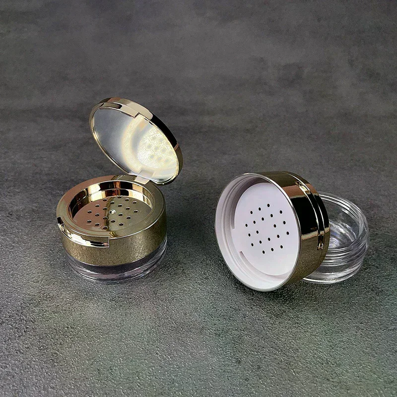 1 قطعة 6 جرام صندوق البودرة المحمولة حاوية مسحوق فارغة فضفاضة مع غربال مرآة المغربل التجميل جرة فضفاضة حاوية ماكياج السفر