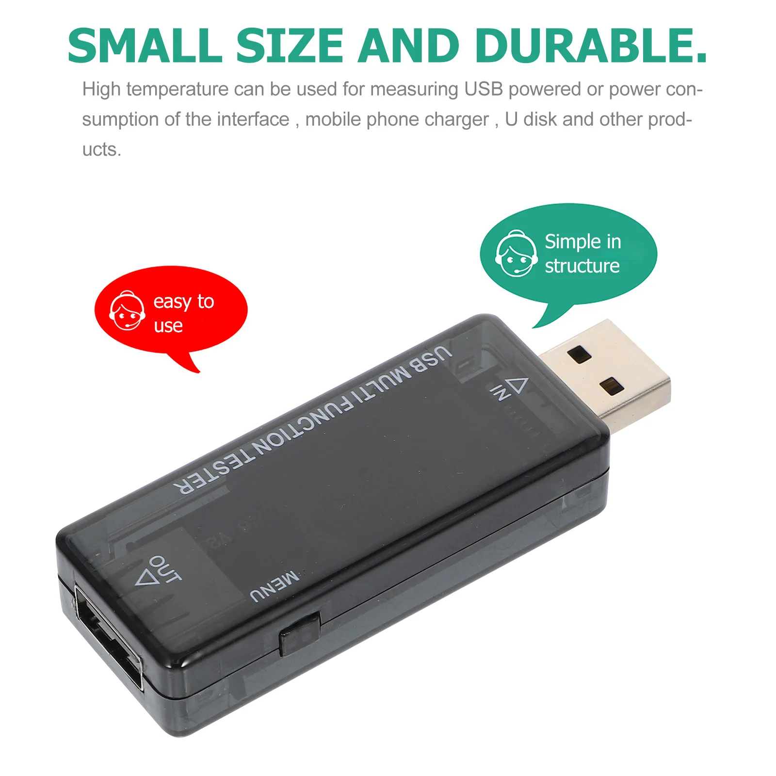 

USB Voltage Current Multimeter Plug and Play No External Power Required Charging Test LCD Voltage Ammeter