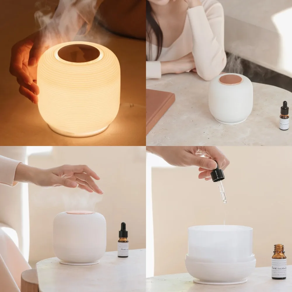 

Relaxing Aromatherapy Essential Oil Diffuser - 300ML USB Ultrasonic Air Humidifier with LED Night Light, Perfect Household Fragr