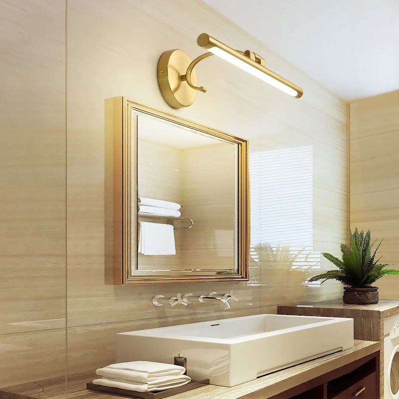 All-copper Bathroom Vanity Mirror Lights LED Bathroom Dressing Table Mirror Cabinet Lamp Bathroom Mirror Light Wall Light view 4