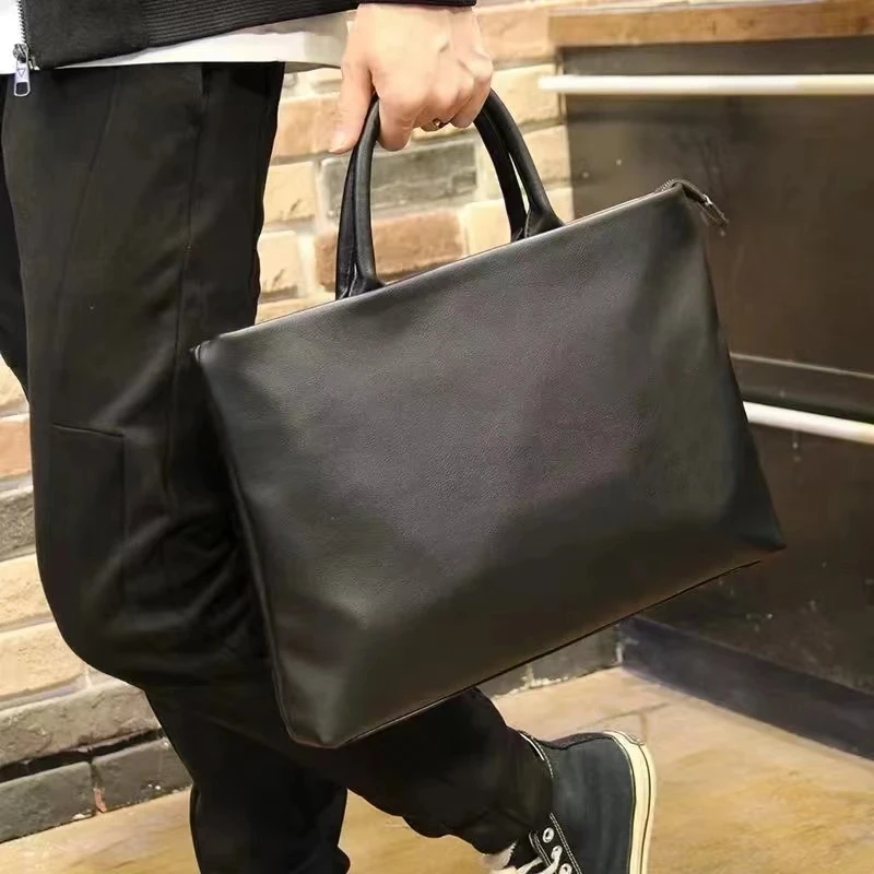 Maletín de mano para hombre, bolso de hombro informal simple, bolso de oficina, bolso ultrafino para archivos de ordenador