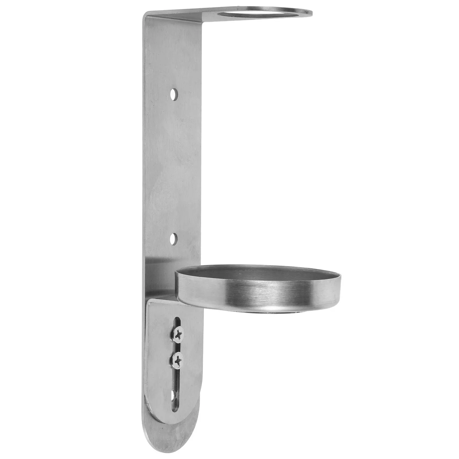 

Stainless Steel Wall Mounted Soap Dispenser Holder No Drill Shampoo Bottle Holder Bathroom Shower Organizer Rack