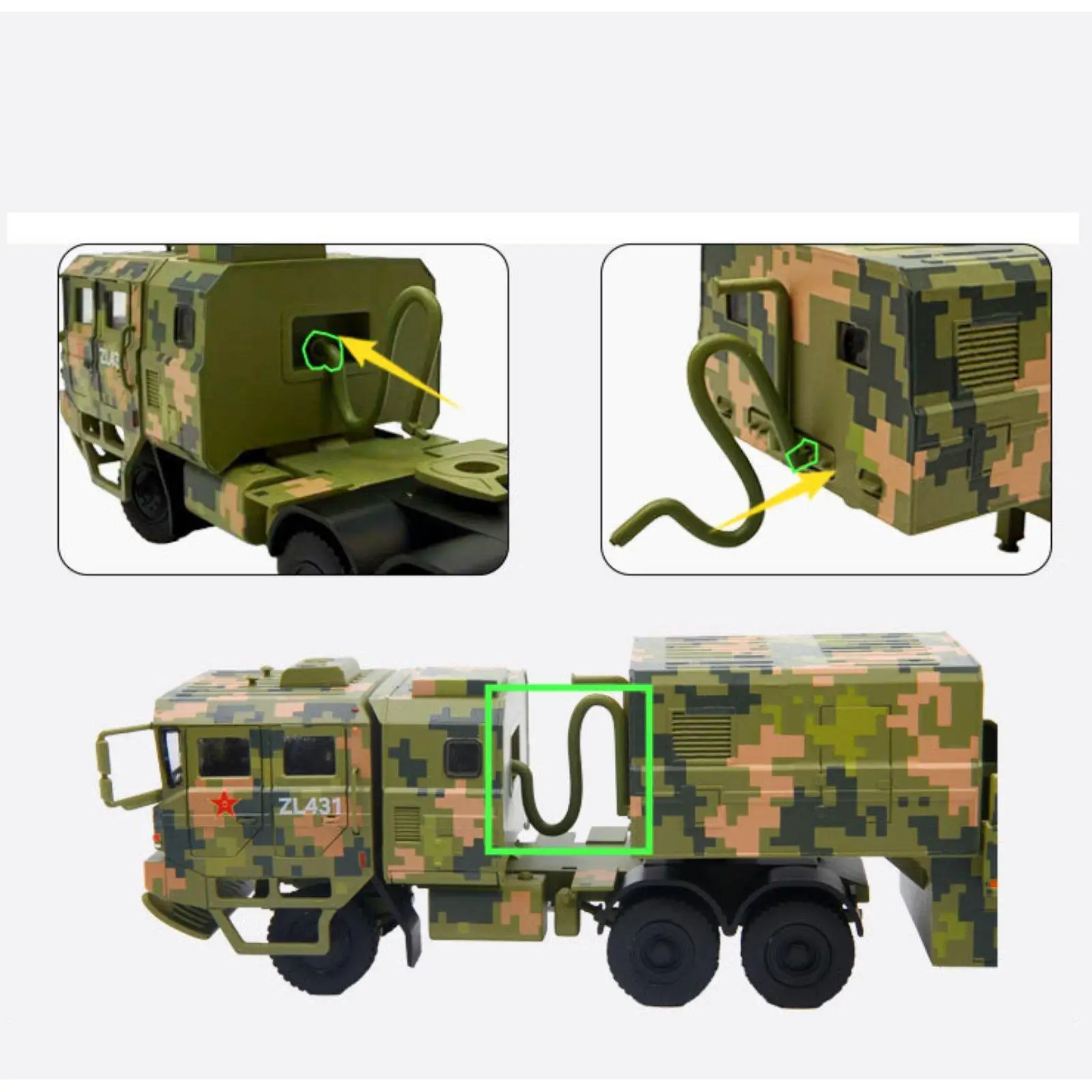 1/60 Scale DF-5C Vehicle Model Realistic Collection Armored Vehicle Model Simulated Car Toy for Kids Teens Friends Holiday Gifts