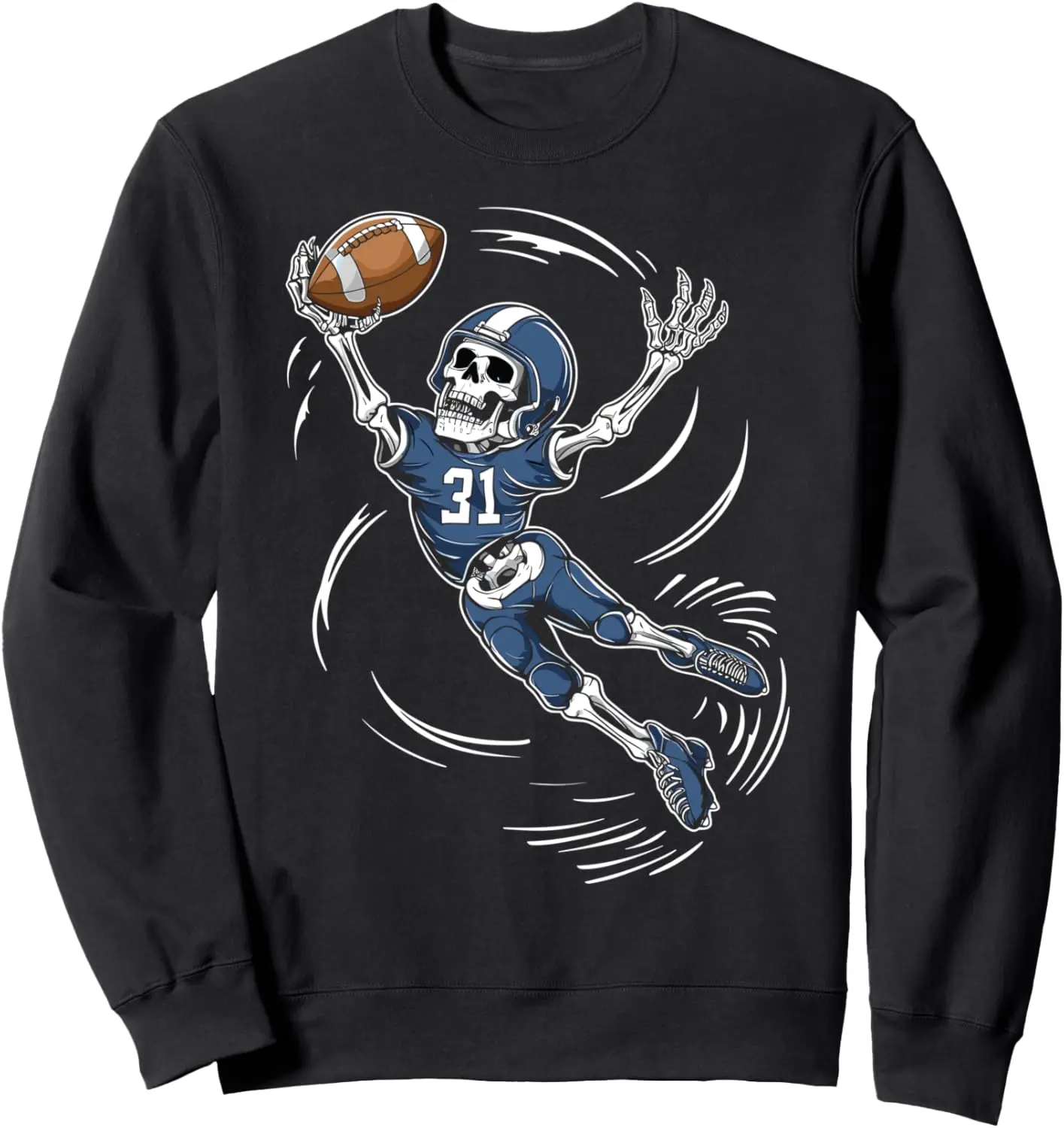 

American Football Skeleton Halloween Men Boys Football Fan Sweatshirt