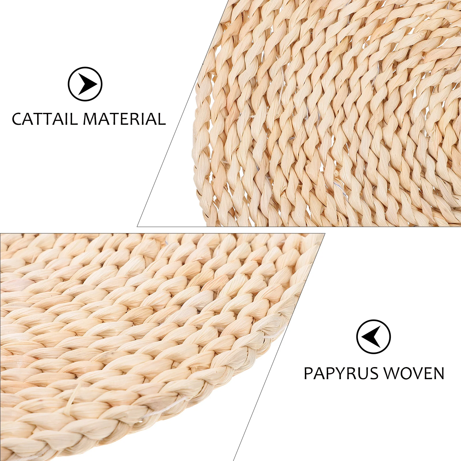 

1Pcs Woven Rounded Seat Cushion Heavy Duty Crafted Tatami Floor Mat for Living Room Bedroom Tea Room Comfortable Sitting Pad