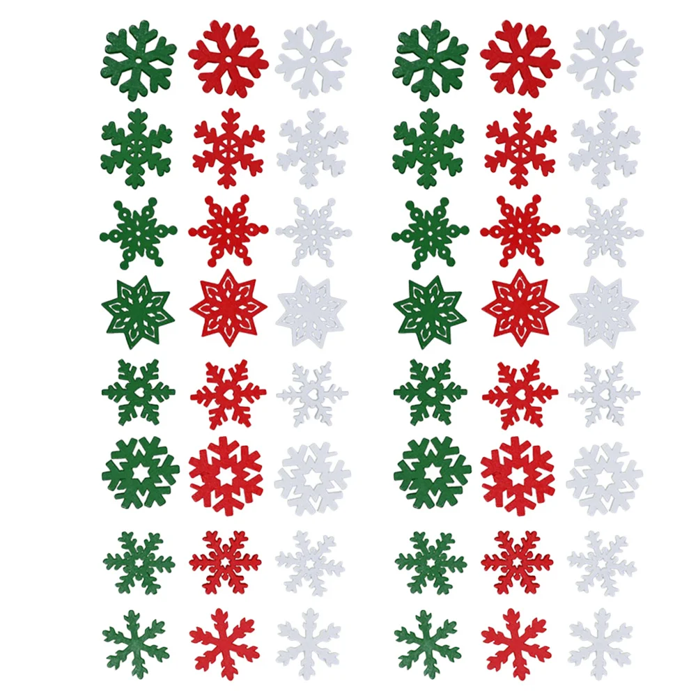 50 قطعة قواطع ندفة الثلج الخشبية شرائح الخشب الطبيعي لزينة عيد الميلاد شجرة عيد الميلاد زخرفة لوازم الحرف الشتاء المنزل #1