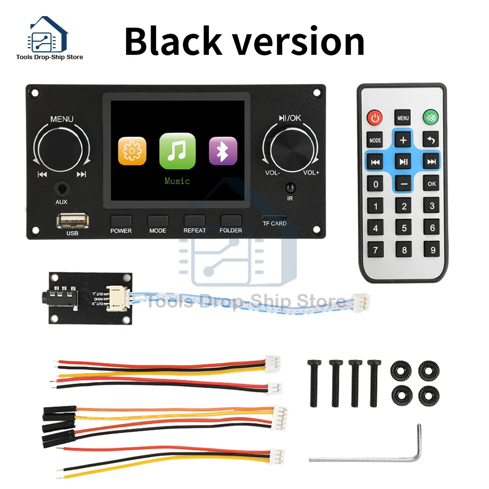Placa decodificadora de MP3 de 2,8 pulgadas, reproductor de salida de Audio, amplificador, reproductor de Audio DC4.5-5.0V, reproductor de MP3 DIY, módulo de Radio FM para coche, altavoz