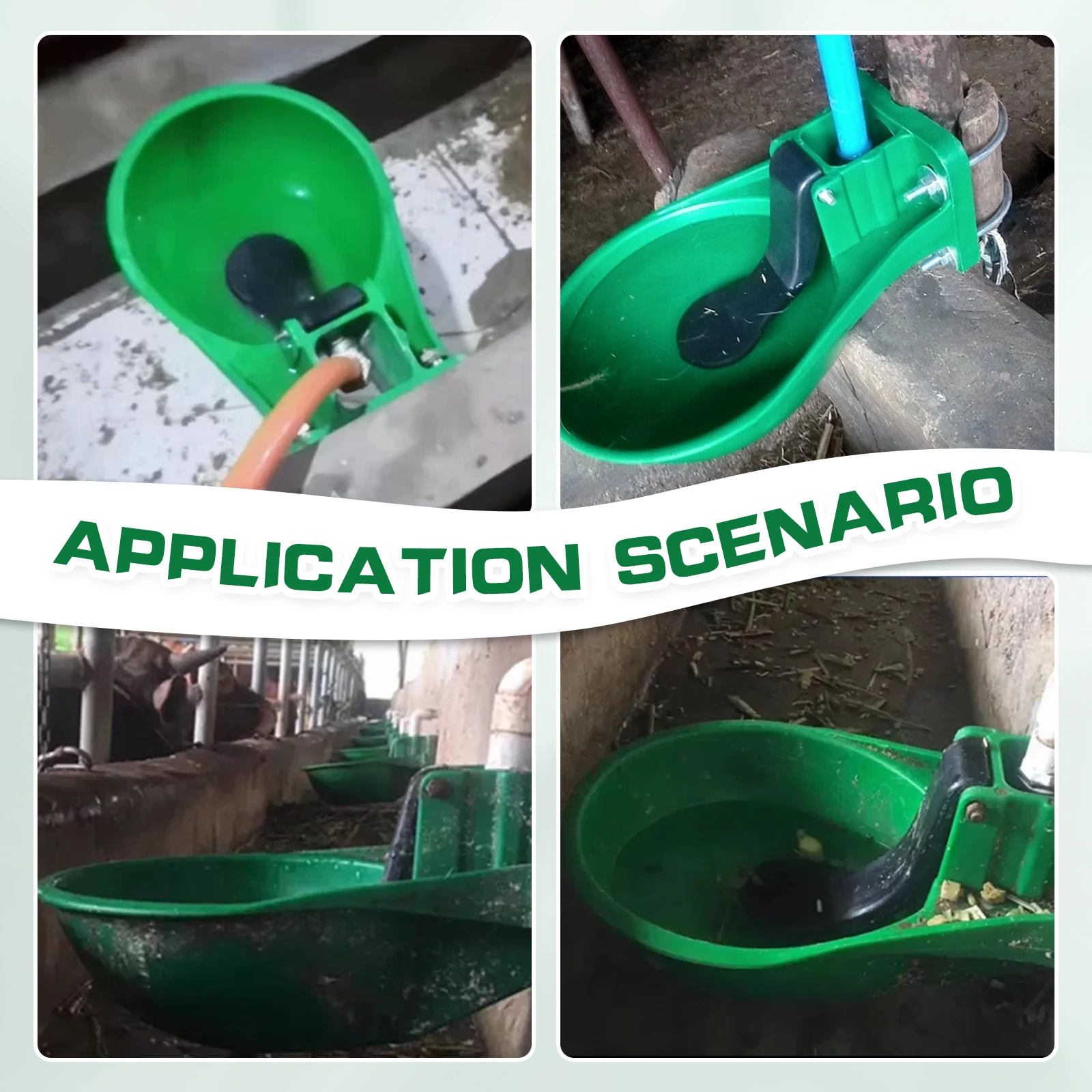 1 Set Automatic Feeder Drinker Time-Saving Cattle Drinking Cup Versatile Large Capacity Farm Equipment for Cattle Horse Donkey