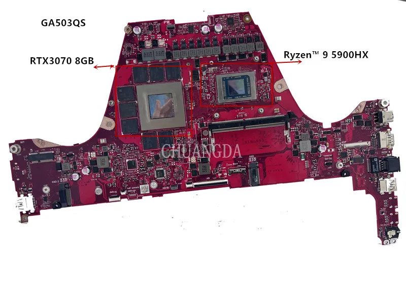 

motherboard For ASUS ROG Zephyrus G15 GA503QM GA503QR GA503QS Laptop Motherboard Ryzen™ 9 5900HX RAM RTX3070 rd