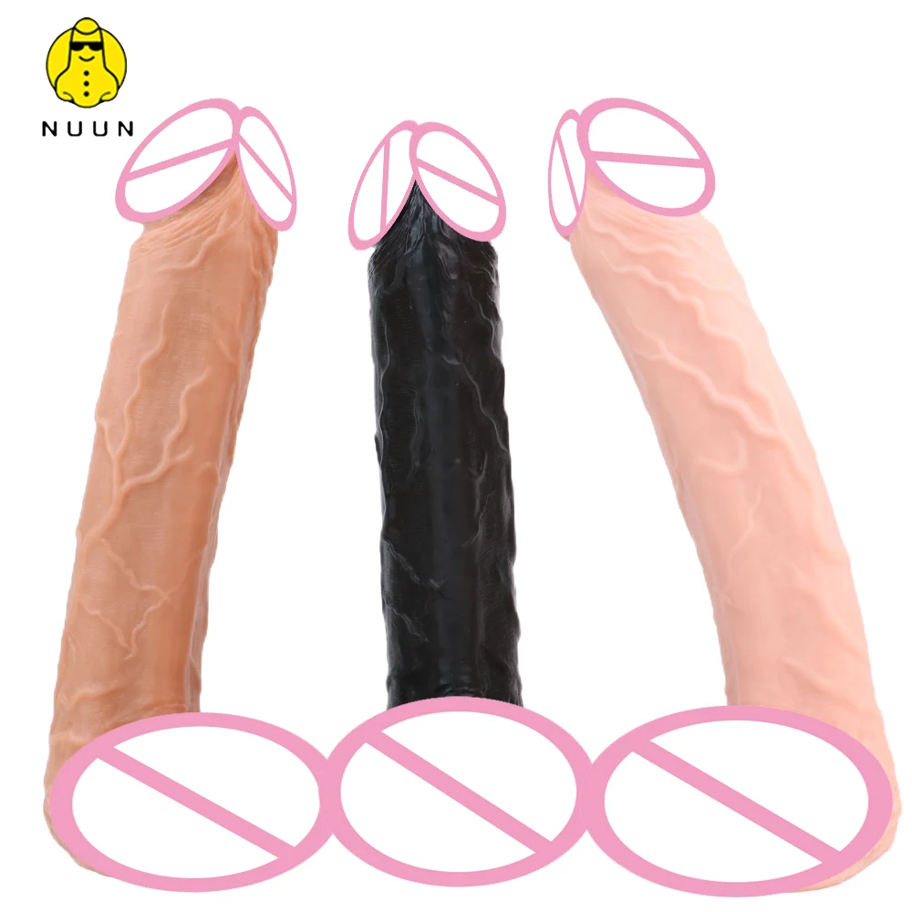 NUUN Giant Penis Female Masturbator 16.1in Huge Dildo Massive Cock Sex Toys Clitories Anal Prostate Massager For Women Men