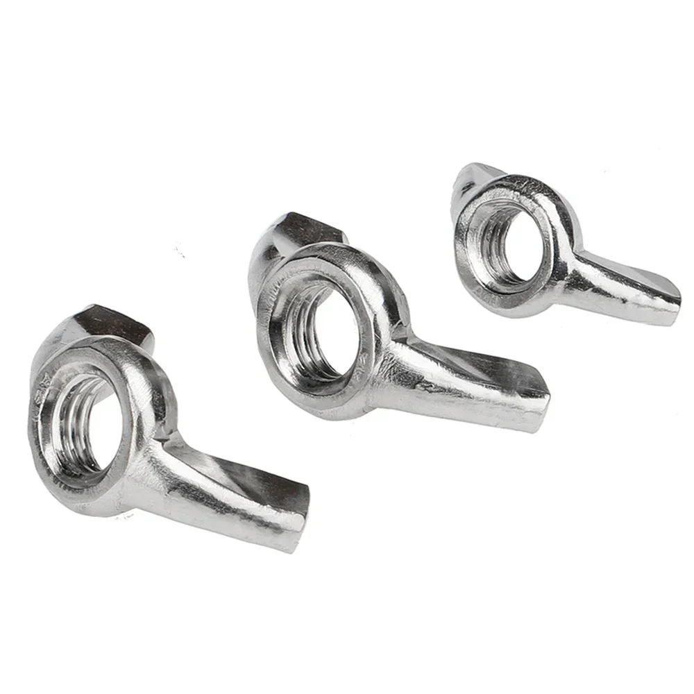 10pcs Butterfly Nut 304 M3 M4 M5 M6 M8 Wing  Din 315 A2  Stainless Steel Hand Tighten   Hiigh Quality Lock  s