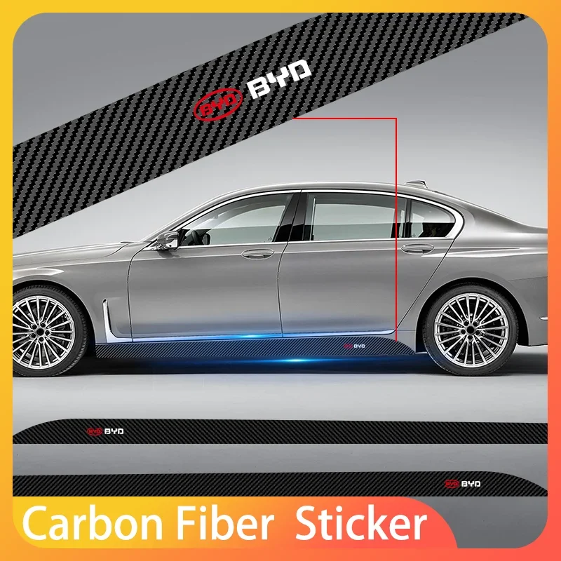 2Pcs Car Logo Carbo… - image