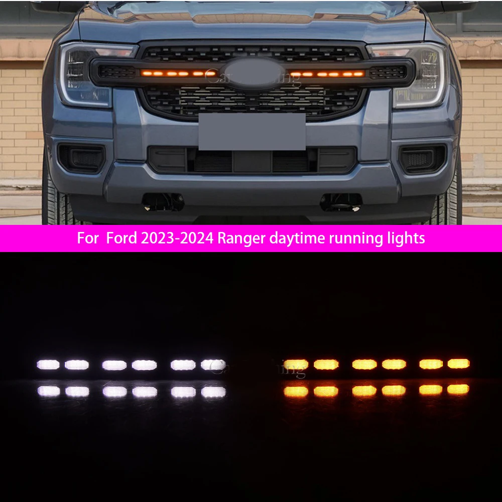 

For Ford 2023-2024 Ranger daytime running lights, wild version, turn signal modification with grille lights