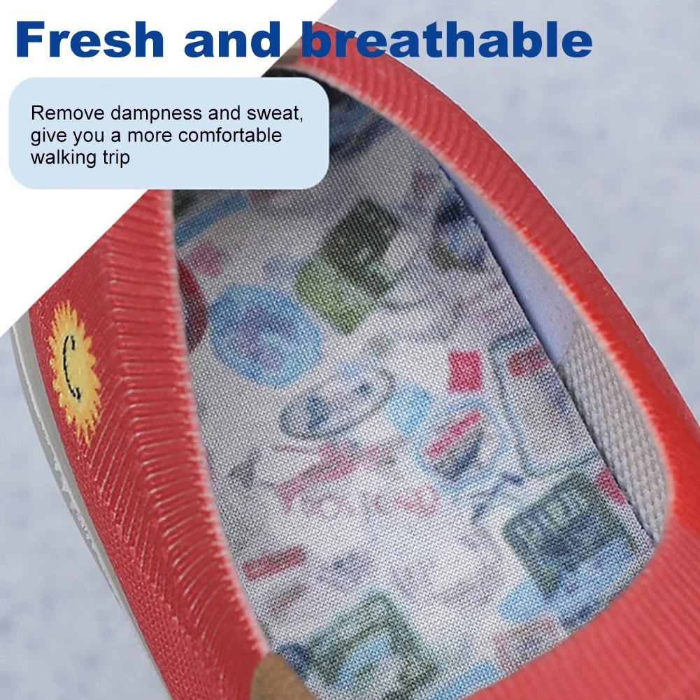 

Женские расписные лоферы с круглым носком, художественные кроссовки с цветочным принтом, дышащая модная дорожная обувь, повседневная прогулочная обувь для повседневной носки