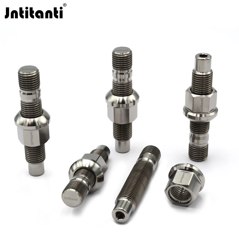 

Jntitanti M14*1.5mm Wheel stud kits Silver color racing ball seat Gr.5 titanium lug nut and wheel stud for VW AUDI racing