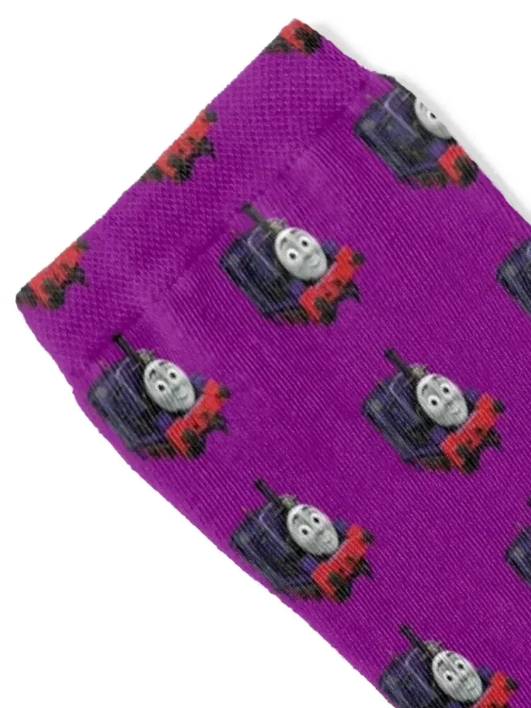 CHARLIE THE PURPLE SADDLE ENGINE Socks Non-slip colored Mens Socks Women's