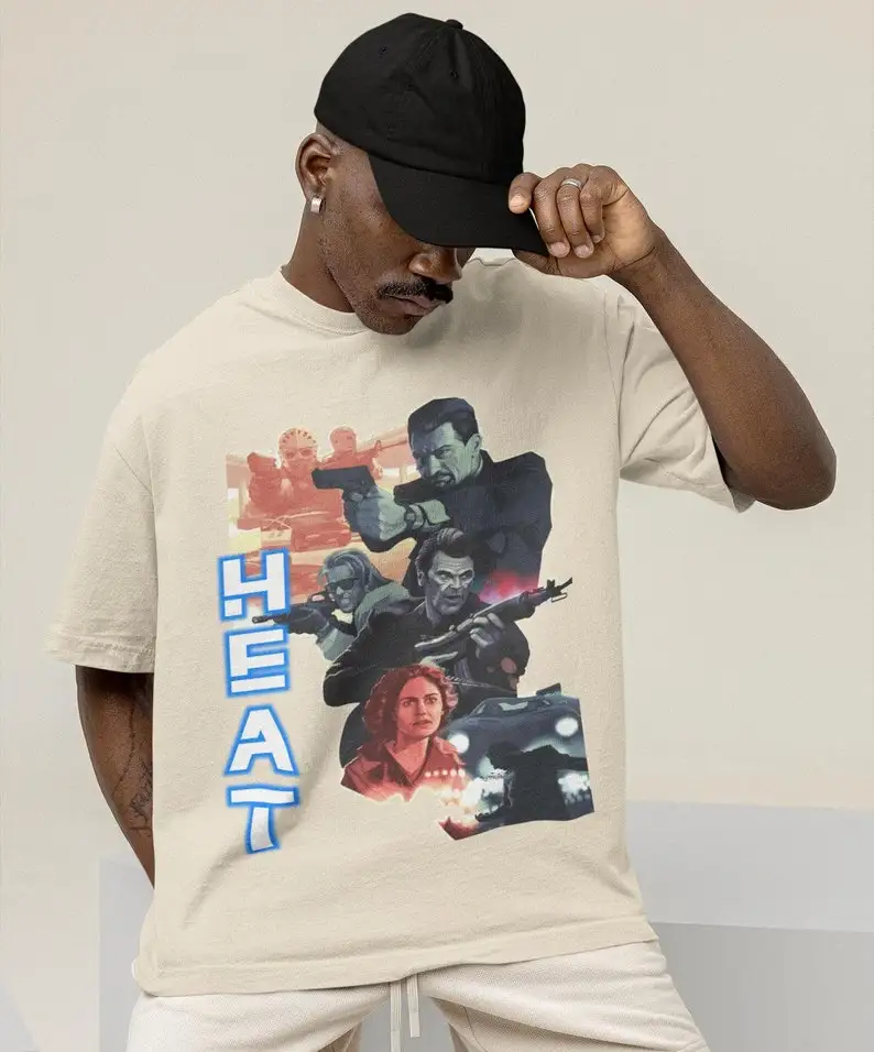 Unisex, Unisex, Heat T-Shirt, Retro Michael Mann Heat 1995 Graphic T-Shirt, 90s movie shirt, movie shirt, heat movie shirt, movi