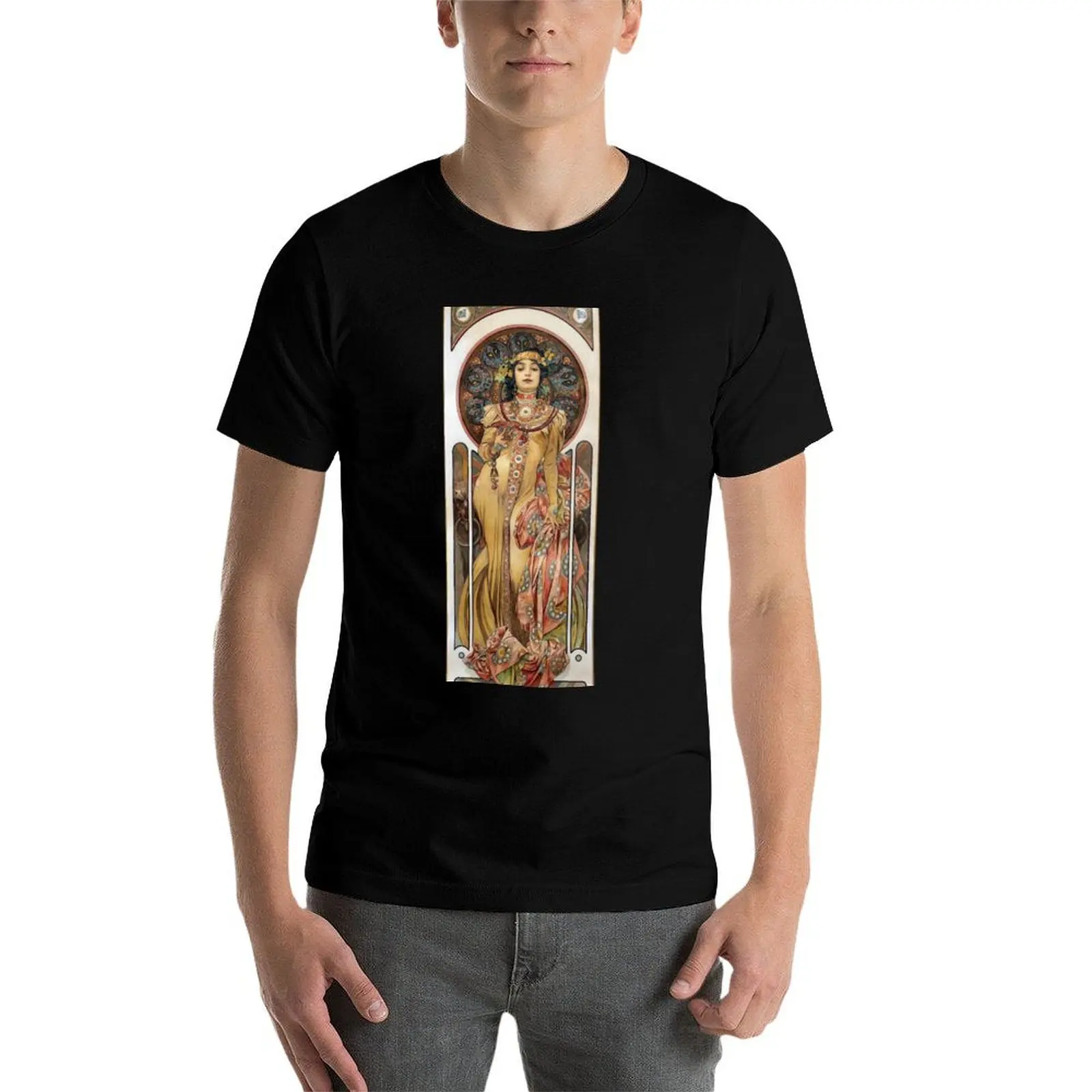 

Alphonse Mucha - Elegant Woman T-Shirt anime t shirts for man t shirts for man pack white t shirts for man graphic funny T-Shirt