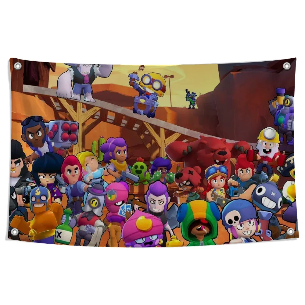 

B-rawl Game S-Stars Flag Home Decor Tapestry Flag to Hang Cartoon Garden Personalized Items Flags for Bedrooms Decoration
