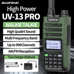 BaoFeng UV-13 PRO V1 V2 Walkie Talkie High Power Multi Band Type-C Charger DTMF AM FM 999CH Long Range UV-5R Ham Two Way Radio