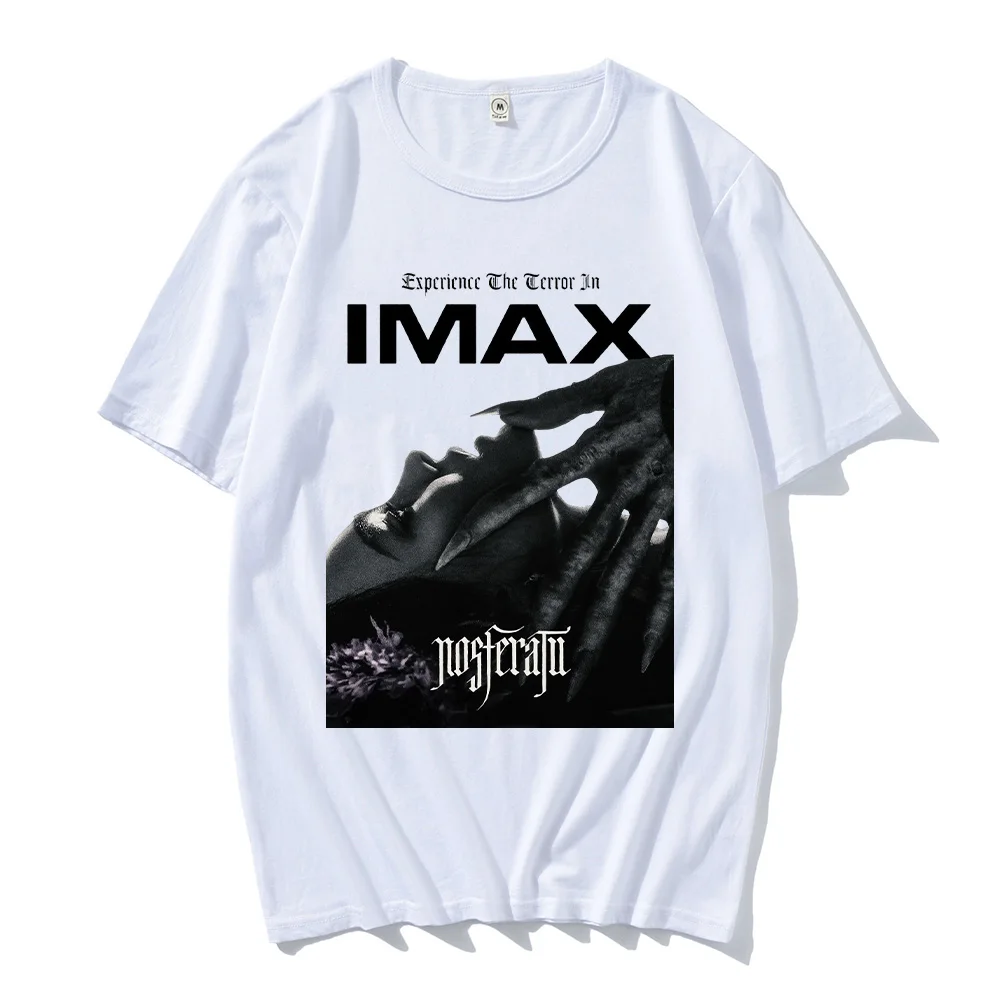 New Nosferatu Tshirts Experience The Horror IMAX Tees Black Metal Men's Tops High Quality Cotton T-Shirt  Unisex Round Neck Tees