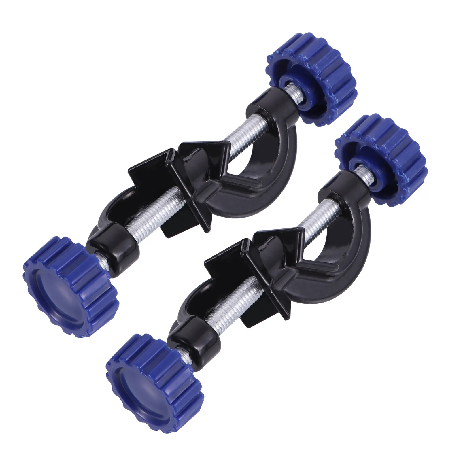 

2Pcs Blue Knob Universal Adjustable Clamp Holder Alloy Body Heavy Duty for Laboratory Factory Workshop Home Use Right Angle