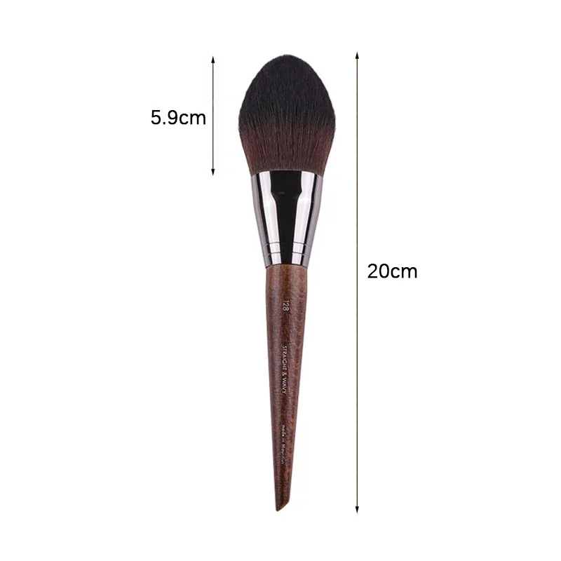 1Pc Big Powder Makeup Brush Blusher Contour Set Natural Wood Long Handle Professional Make Up Brush Large Single Facial Brush