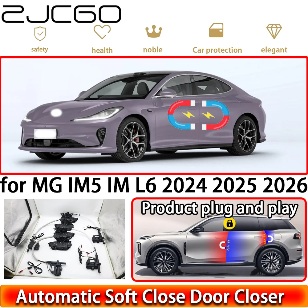 

ZJCGO for MG IM5 IM L6 2024 2025 2026 OEM Soft Close Door Kit Power Closing Latch System Auto Pull Door Easy Close Plug & Play