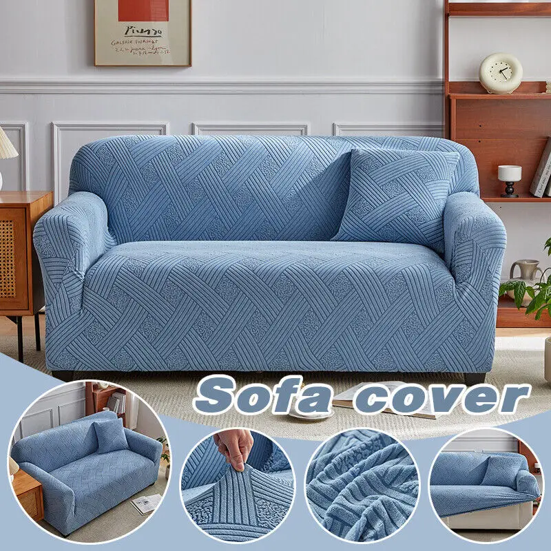 

Jacquard Stretch Couch Cover Sofa Covers Dog Cat Pets Anti Lounge Slipcovers Thick Armchair Cover Protector Home Decor