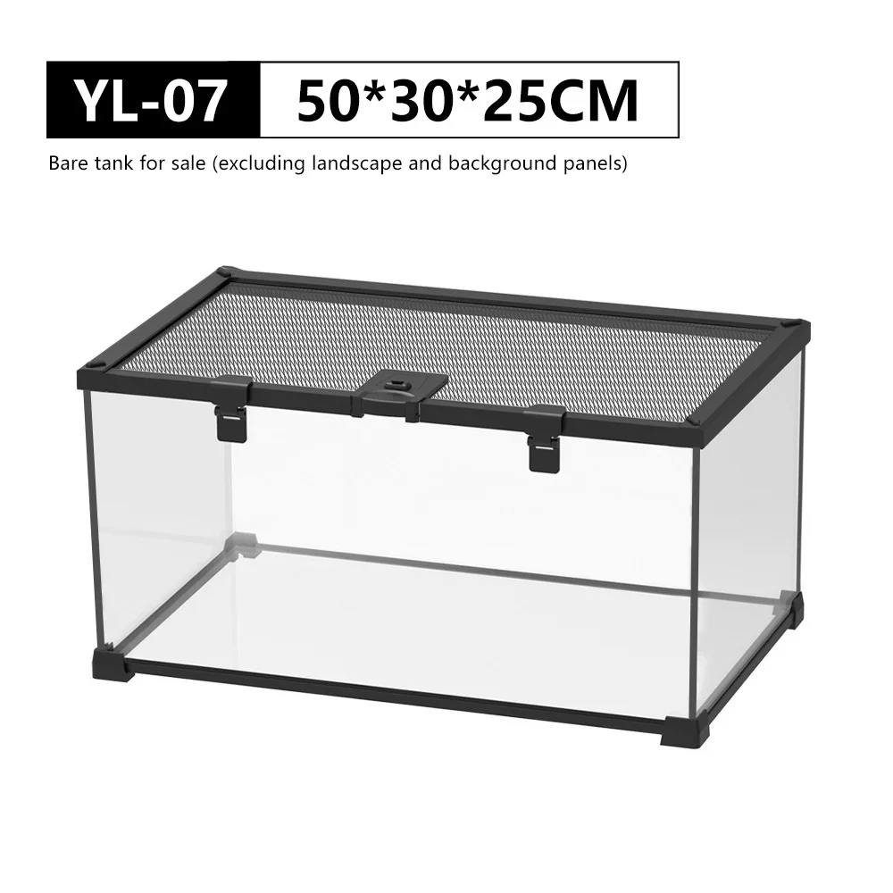 Amphibious Climbing Pet Breeding Box Reptile Ecological Landscape Box Lizard Turtle Breeding Box Tempered Glass Rainforest Tank