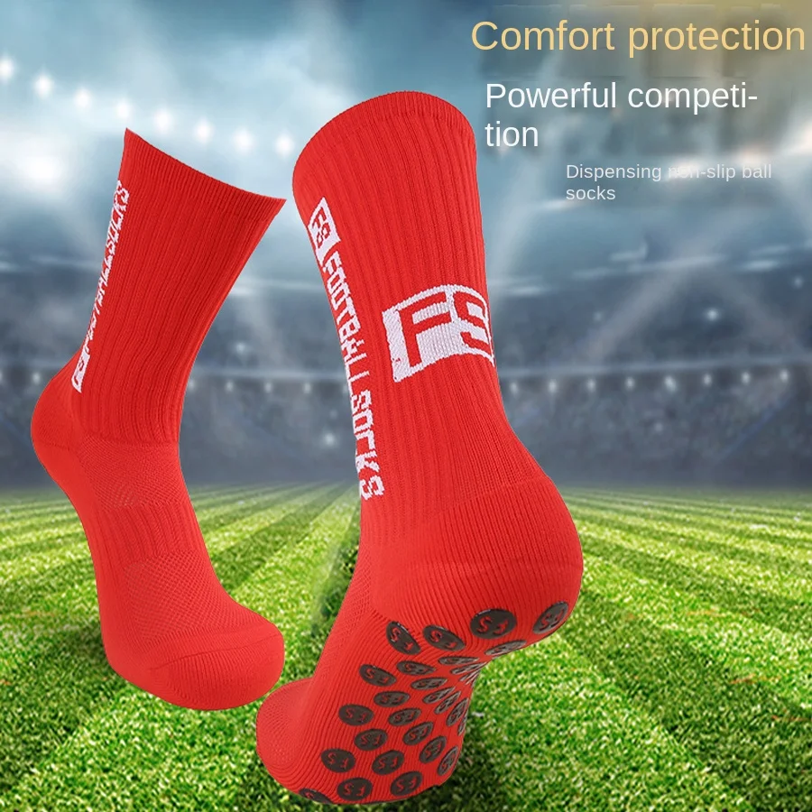 1 Paar professionelle Fußballsocken mit stoßdämpfendem, rutschfestem, dickem Frottee-Sohlenboden, Basketballsocken, Sportsocken
