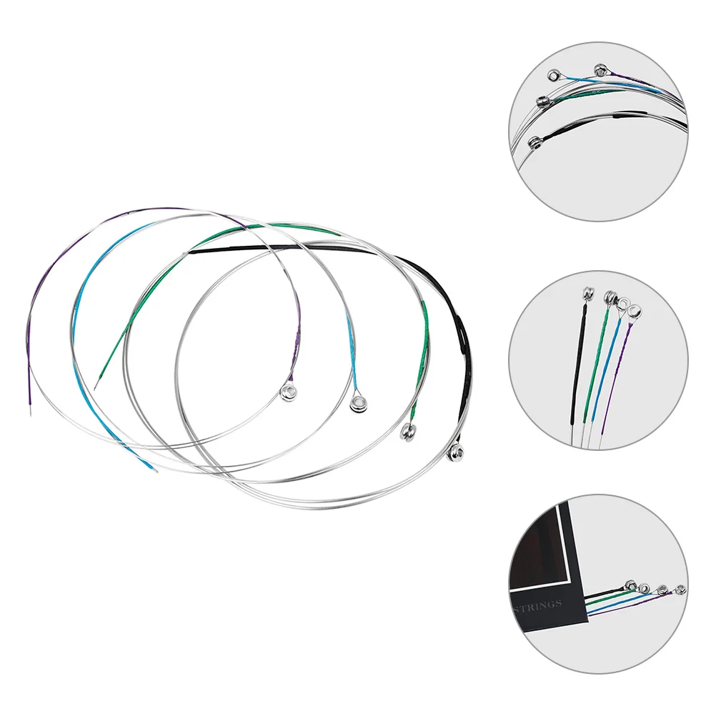 

4 Pcs Violin String Set Accessories Parts Metal Cores Accessory Instruments Replace