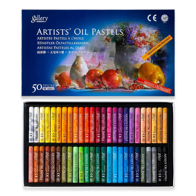 12-50 색상 오일 파스텔 소프트 스틱 세트 어린이 전문 그림 그리기 낙서 예술 크레용 빨 아트 학생 용품