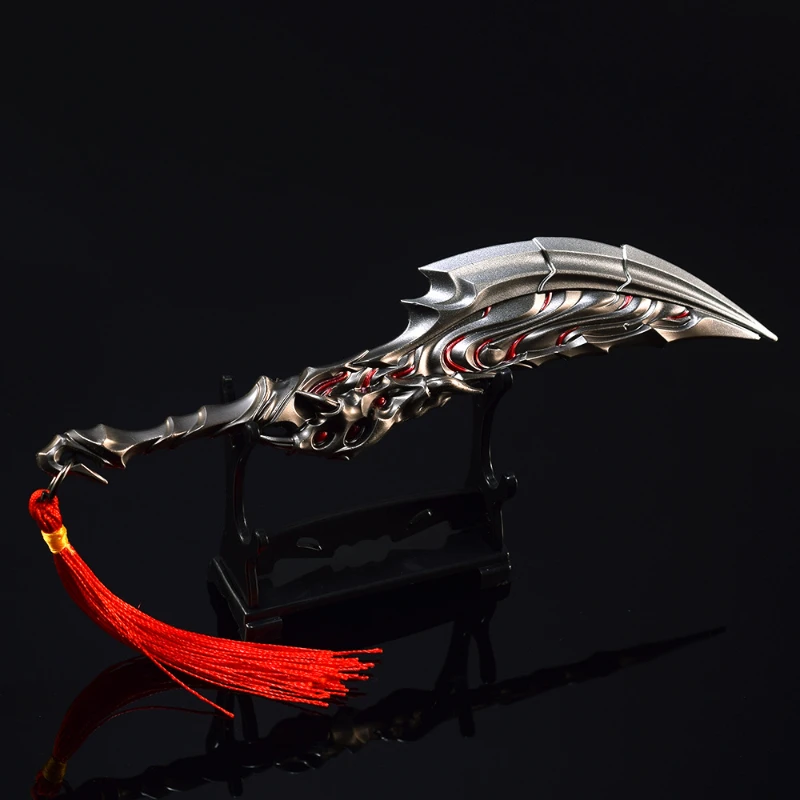 19 سنتيمتر/7.48in سكين الشجاعة سلاح Balisong لعبة الطرفية المخرب نموذج معدني سيف ساموراي الدعامة الحرفية هدية سطح المكتب لعبة مزخرفة