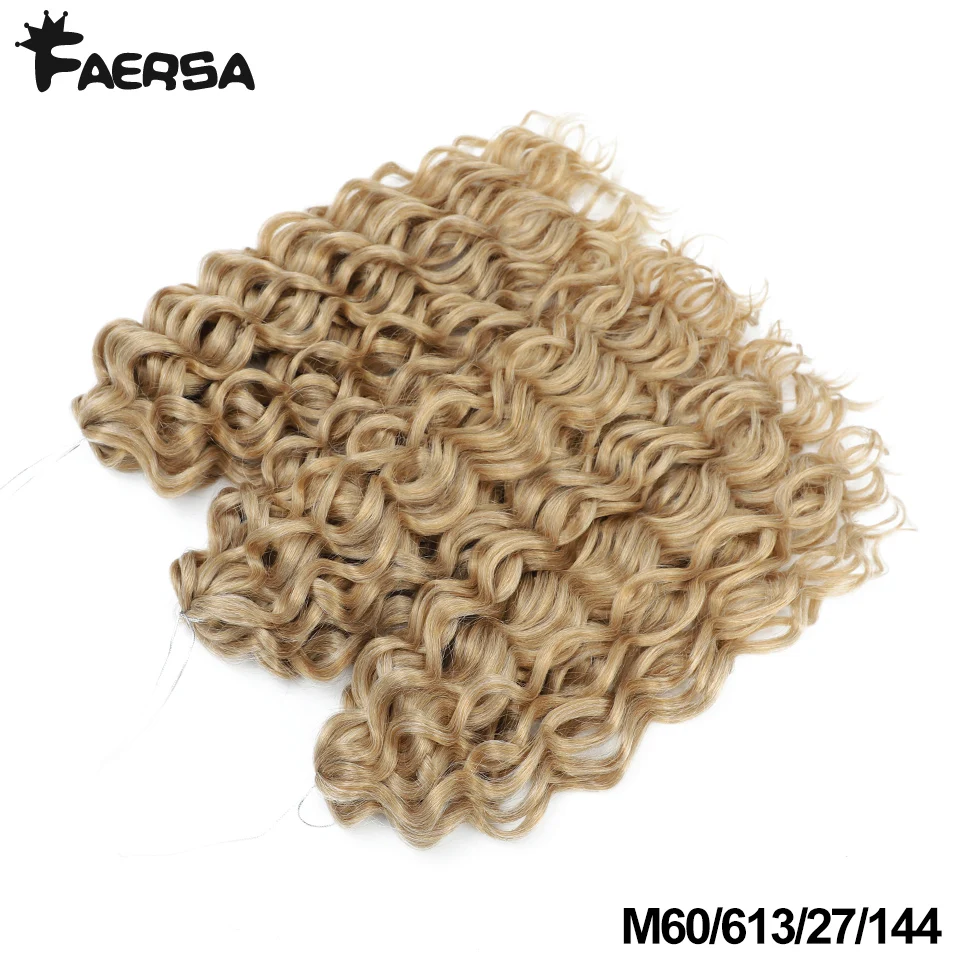 Tief gewelltes Twist-Häkelhaar, Afro-Locken, Wasserwellen-Häkelzöpfe, synthetische lockige Flechten-Haarverlängerungen für Frauen, 45,7–61 cm – Detail 18