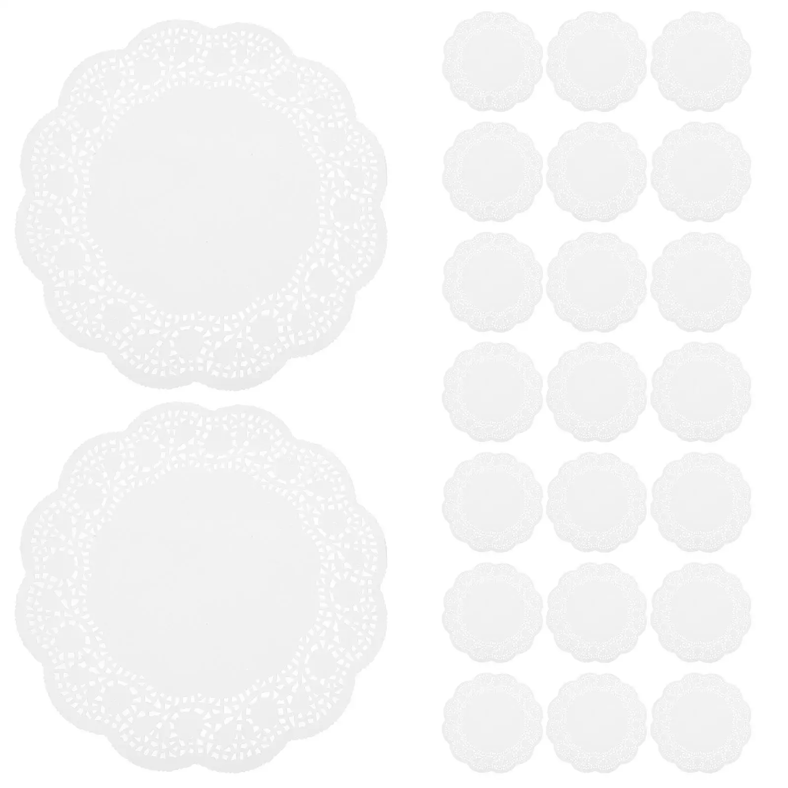

140 Pcs Baking Paper Oil-absorbing Parchment Party Snack Papers Round White Oil-proof