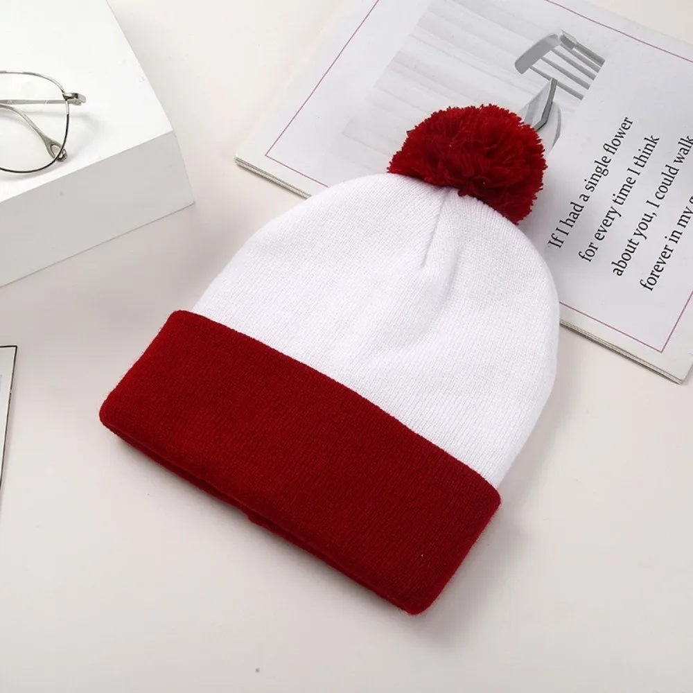 Retro-Strickmütze im koreanischen Stil, elastische Beanie-Mütze, einfarbig, verdickte Pullover-Mütze, Herbst – Detail 4