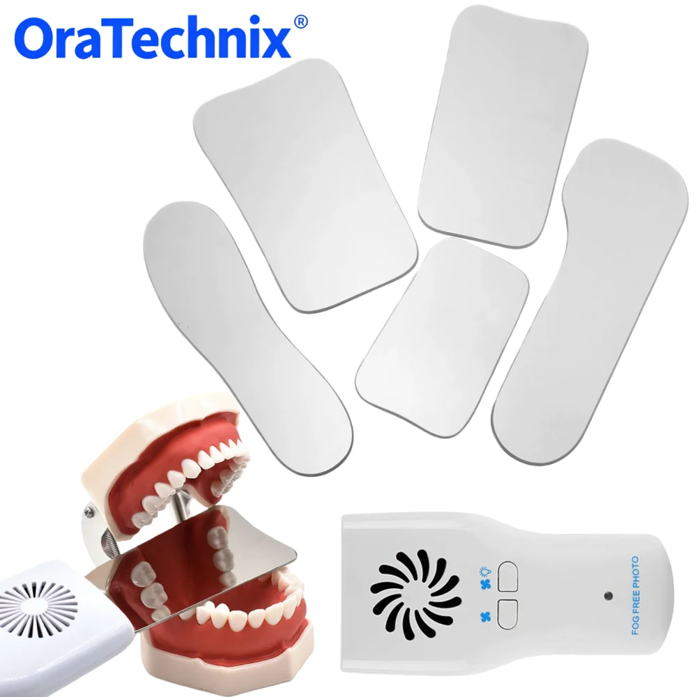 Dental Anti-Fog Mirrors Set With LED Light Fog Free Intraoral Photography  Orthodontic Reflectors Stainless Steel Dentist Mirror