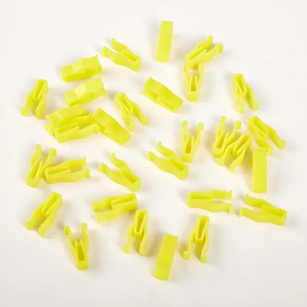 

30Pcs Car Yellow Plastic Clips Center Console Dashboard Fastener Clips Auto Instrument U-type Clip for Benz BMW Volvo Cadillac