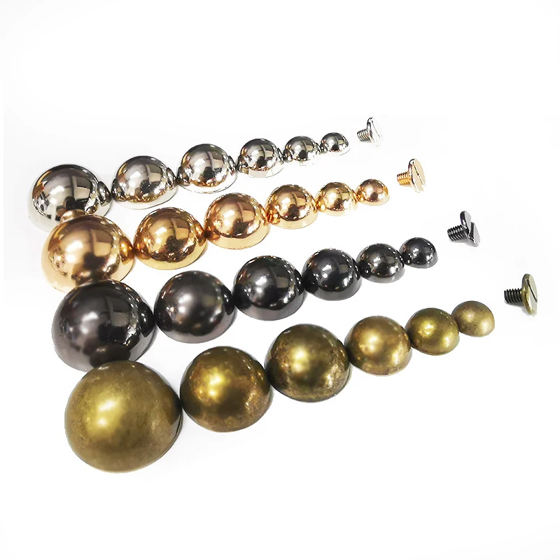 10pcs Dome Rivets Screws Round Head Studs Punk Spots Garment Leather Craft Belt Wallet Decoration Parts 8/10/12/20mm